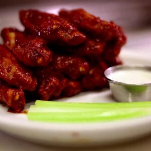 BBQ Wings with fries ( 6 Pieces)